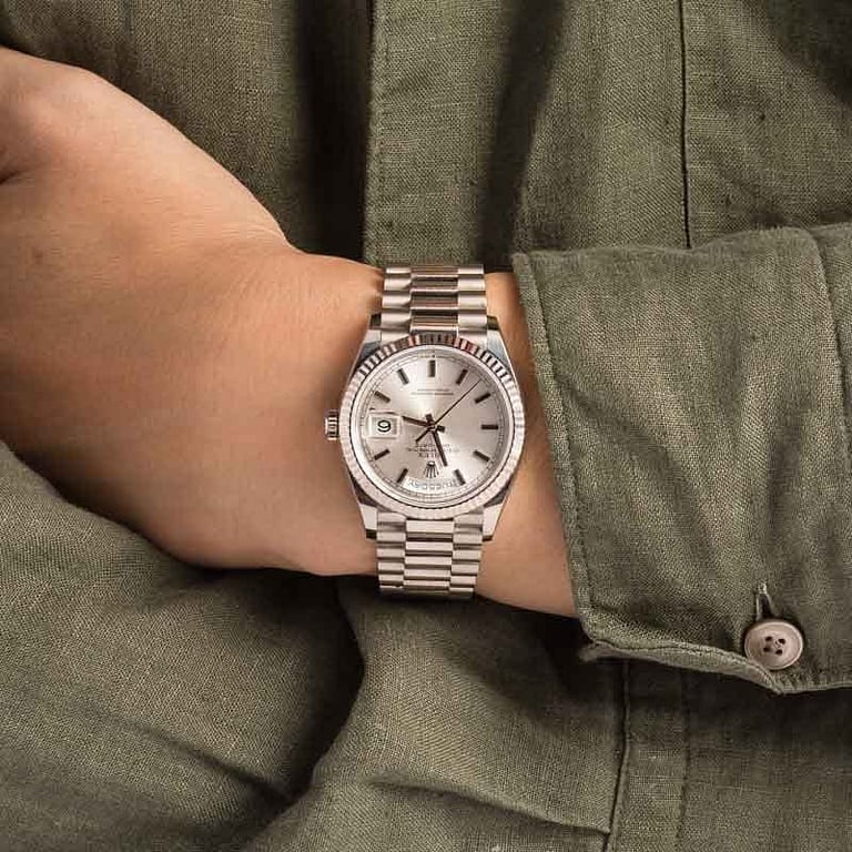 Rolex Day-Date 36 Ref 128239 Silver Dial
