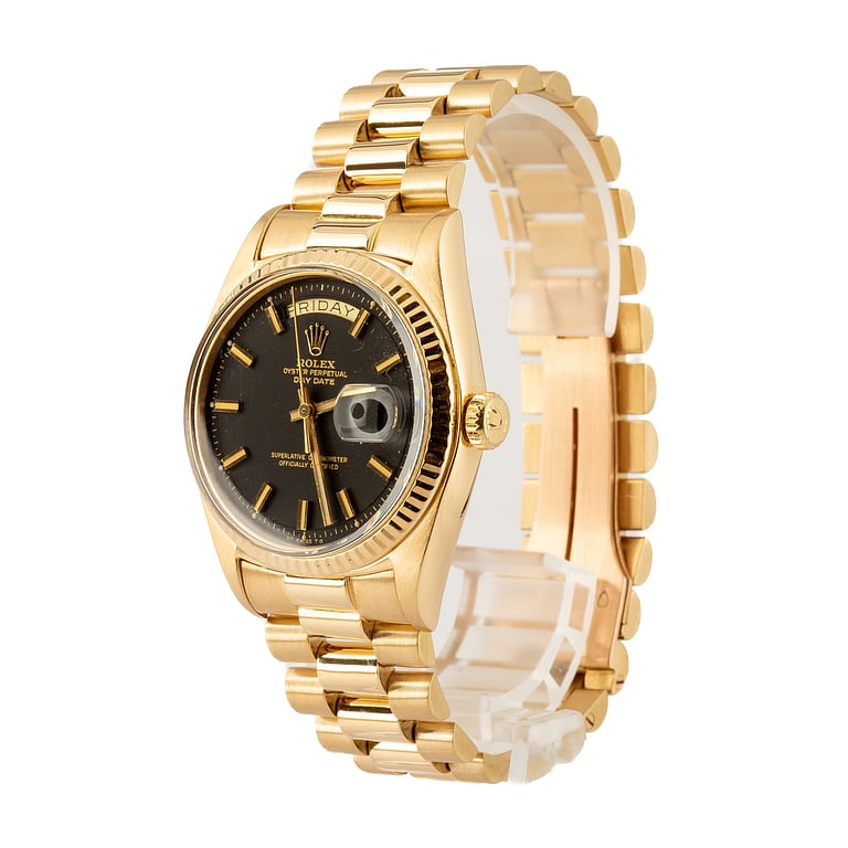 Pre-Owned Rolex Day-Date ref 1803 Black Sigma Dial