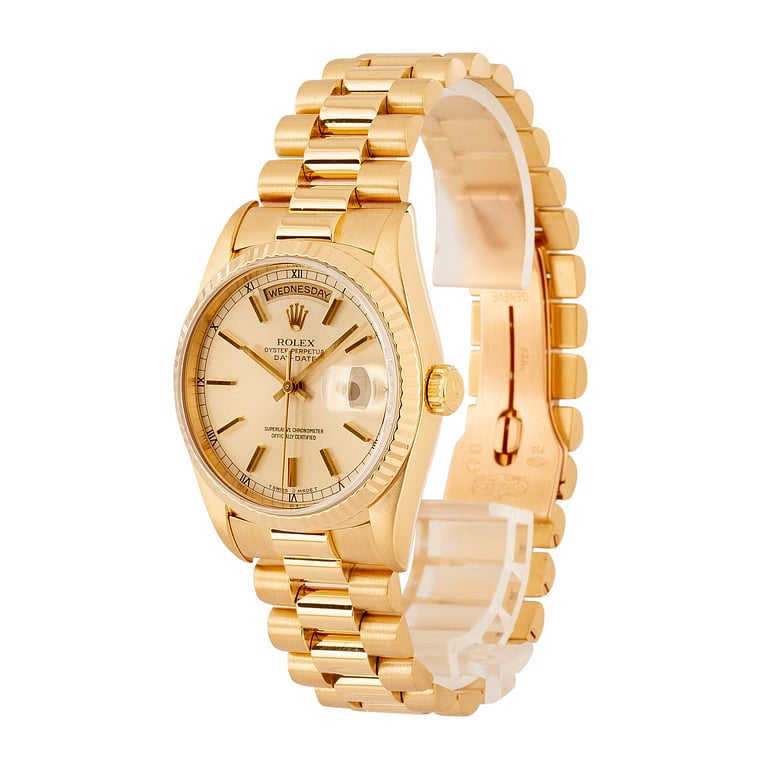 Used Rolex Day-Date 36 ref 18238 Silver Dial