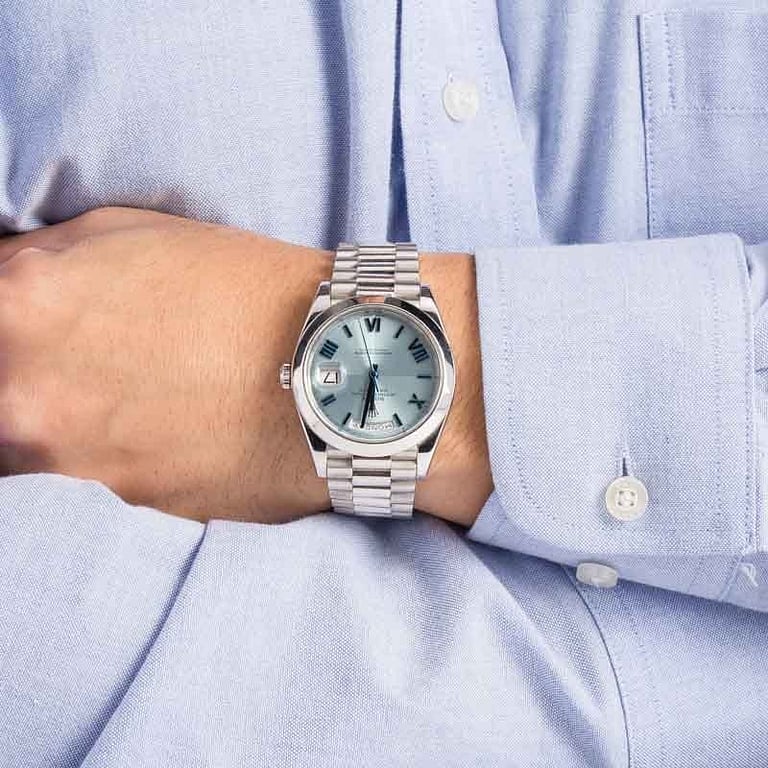 Rolex Day-Date 40 Ref 228206 Ice Blue Quadrant Dial