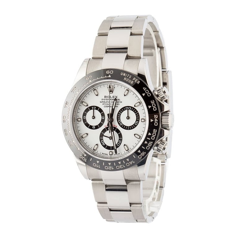 Pre-owned Rolex Daytona Ref 116500 White Dial