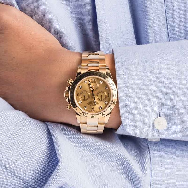 Rolex Daytona Ref 116508 Champagne Diamond Dial