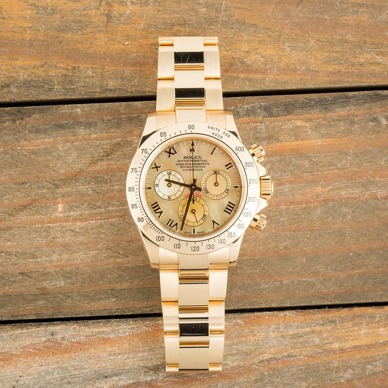 Pre-Owned Rolex Daytona 116528 Mother of Pearl Roman Dial