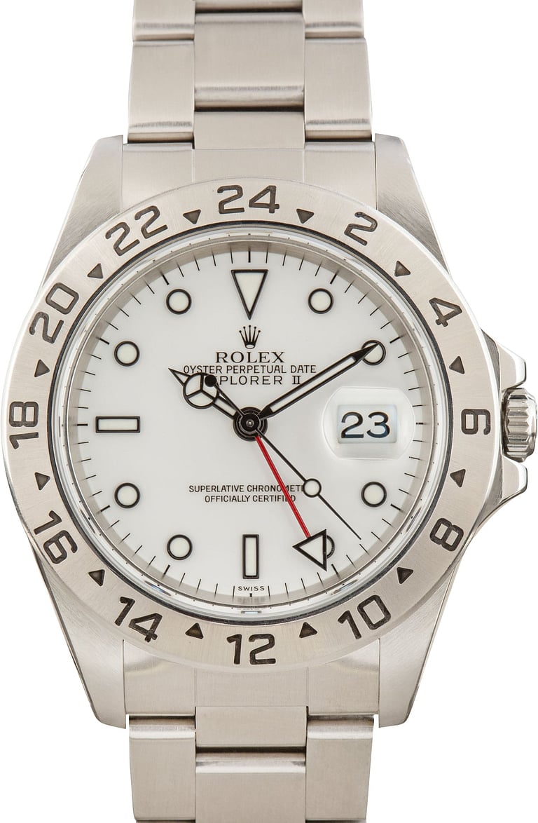 Used Rolex Explorer II Ref 16570 White Dial