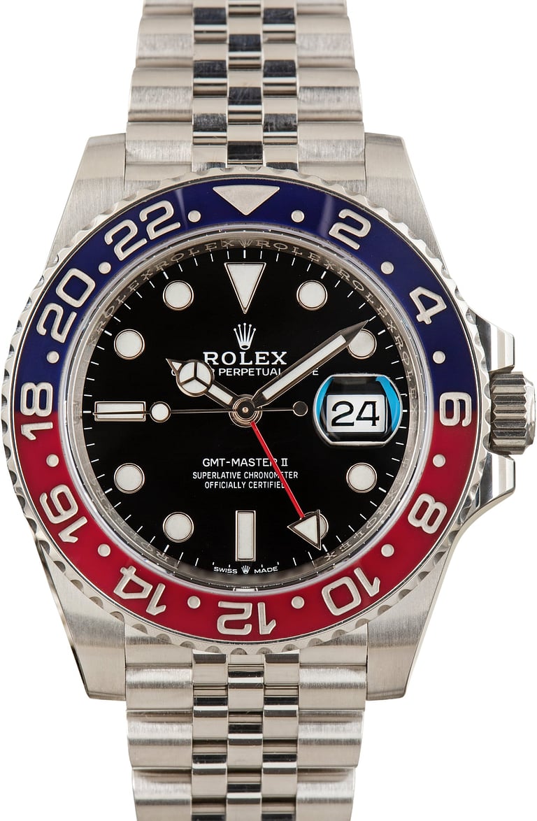 Pre-Owned Rolex GMT-Master II Pepsi 126710BLRO Jubilee Band