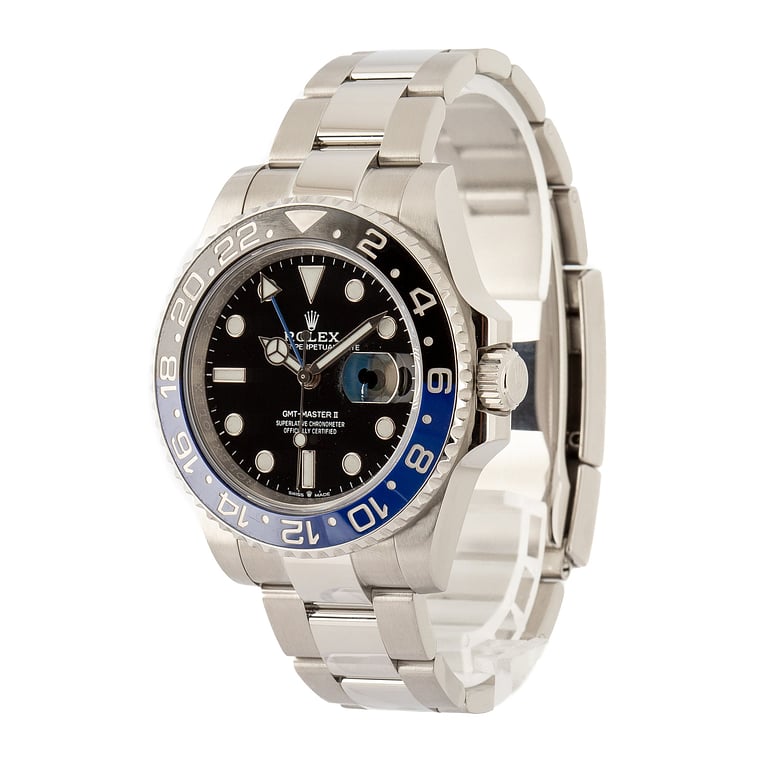 Used Batman Rolex GMT-Master II Ref 126710BLNR Black Chromalight Dial