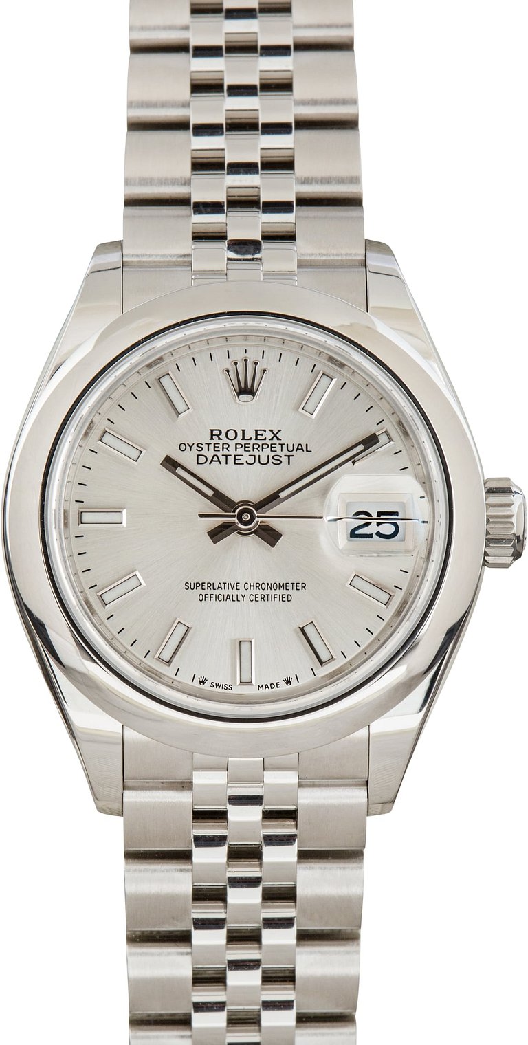 Pre-Owned Rolex Datejust 279160 Silver Index Dial