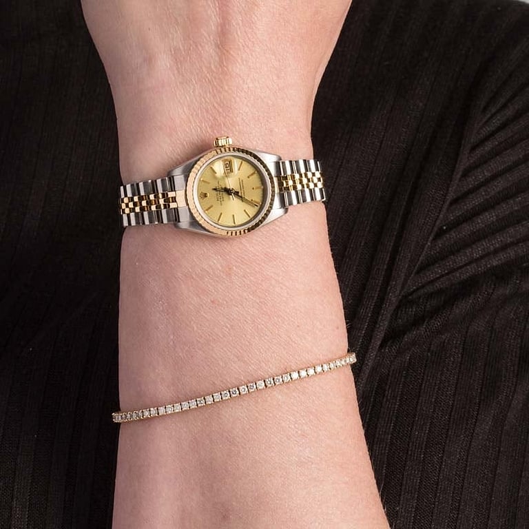 Datejust Ladies Rolex 69173 Champagne Dial