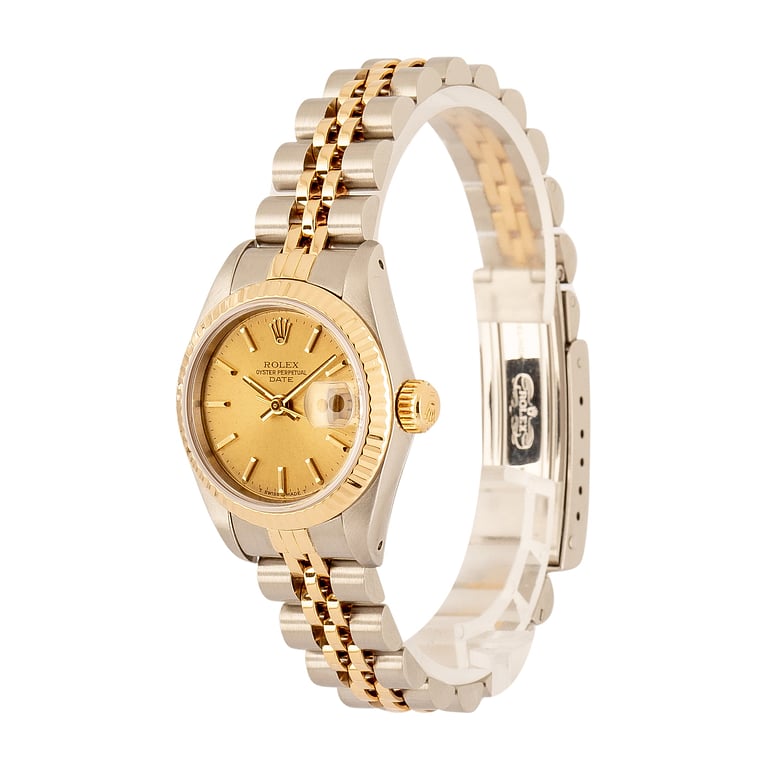 Pre-Owned Ladies Rolex Date ref 69173 Champagne Dial