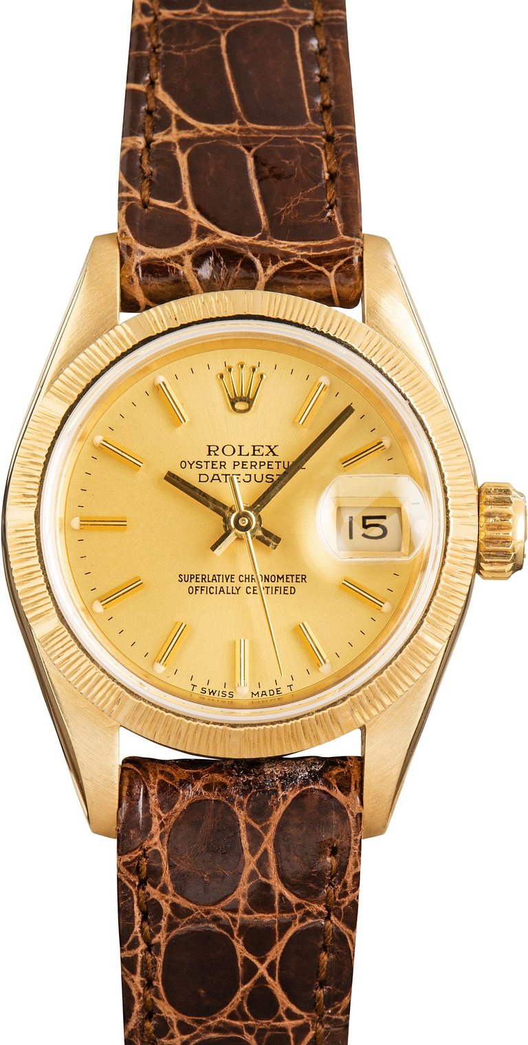 Ladies Rolex Datejust 69278 Barked Bezel
