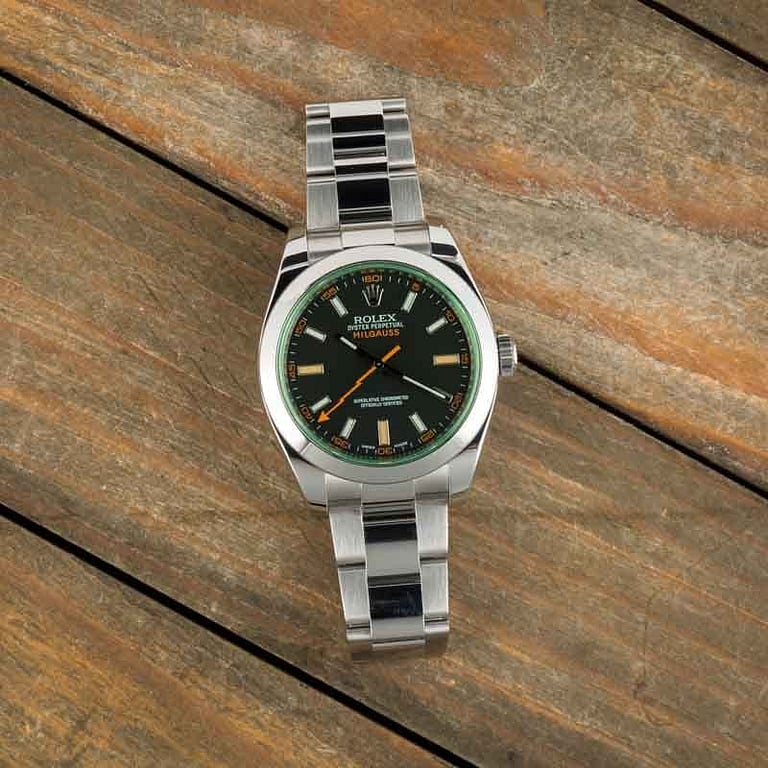 Pre-Owned Rolex Milgauss Green Anniversary Ref 116400V