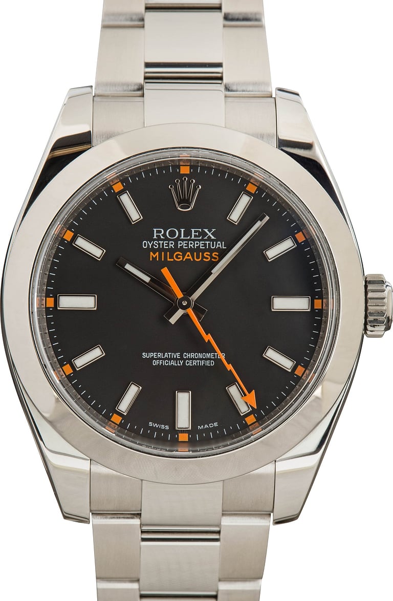 Rolex Milgauss 116400 Black and Orange