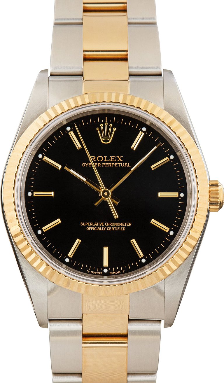 Pre-owned Rolex Oyster Perpetual 14233 Black Dial