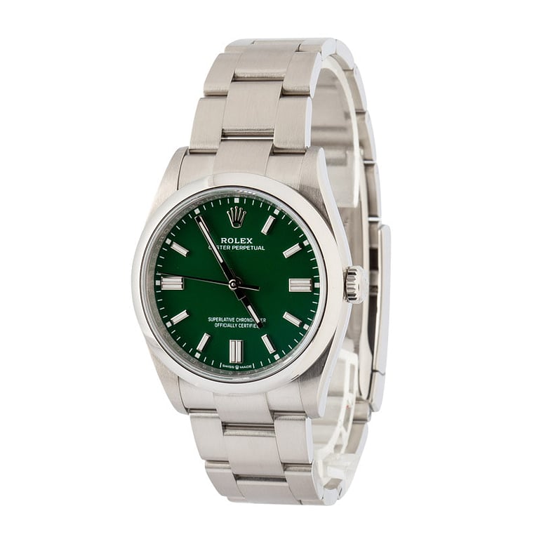 Pre-Owned Rolex Oyster Perpetual Ref 126000 Green Dial