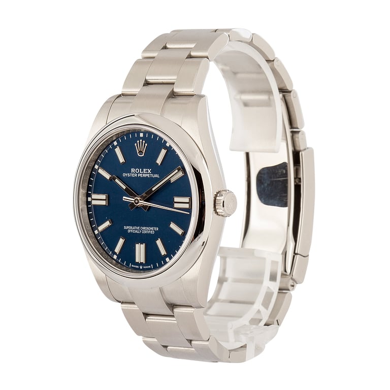 Pre-Owned Rolex Oyster Perpetual 41 ref 124300 Blue Dial