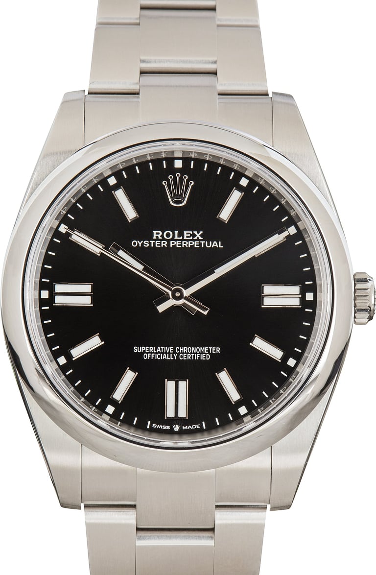 Pre-Owned Rolex Oyster Perpetual 41 Ref 124300 Black Dial