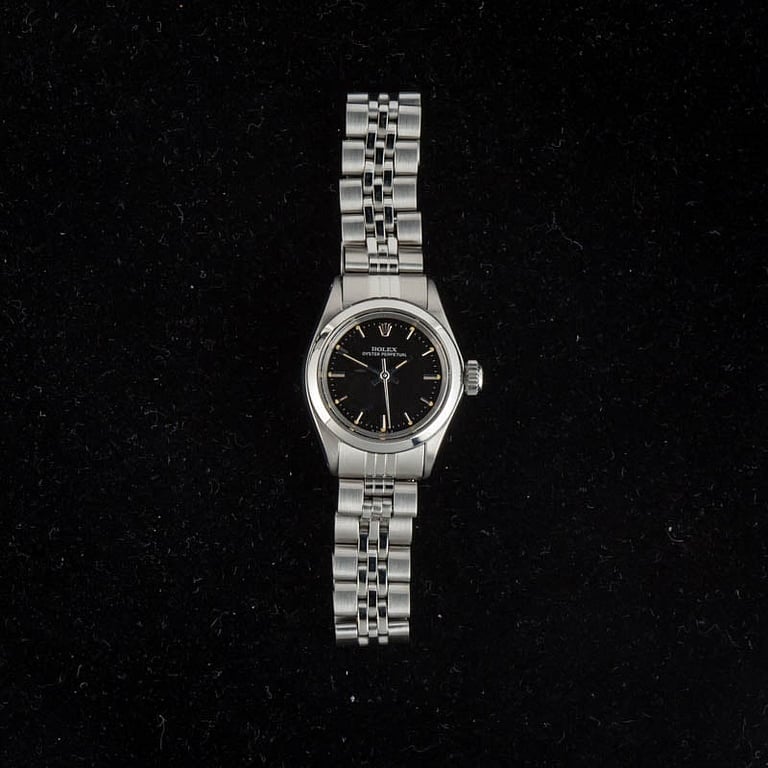 Lady Rolex Oyster Perpetual 6618 Black Dial