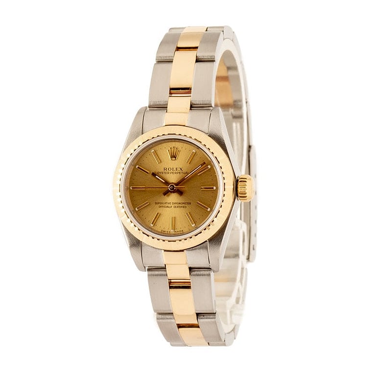 Lady Rolex Oyster Perpetual 67243 Champagne Dial