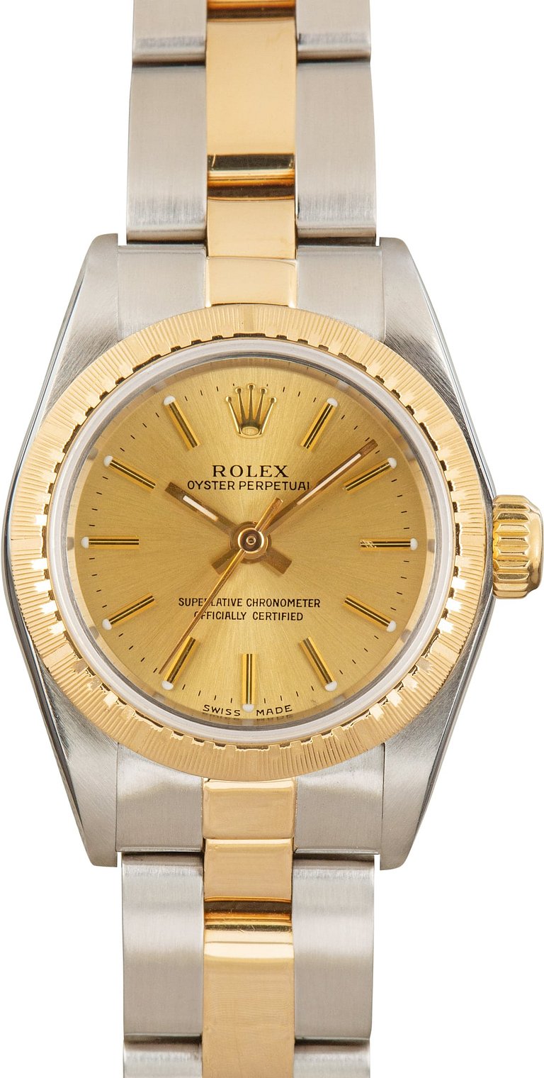 Lady Rolex Oyster Perpetual 67243 Champagne Dial