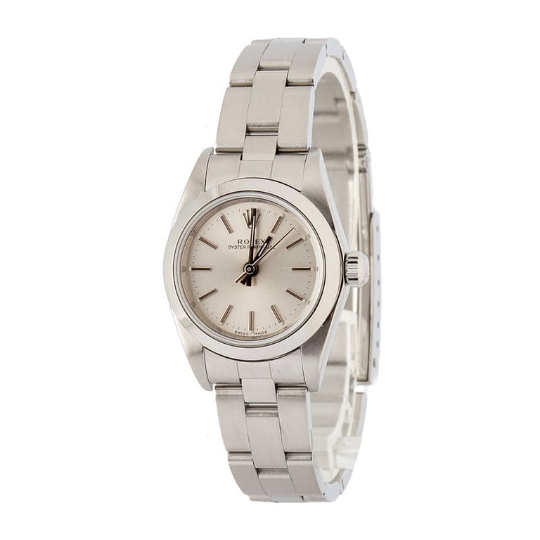 Used Lady Rolex Oyster Perpetual 76080 Silver Dial