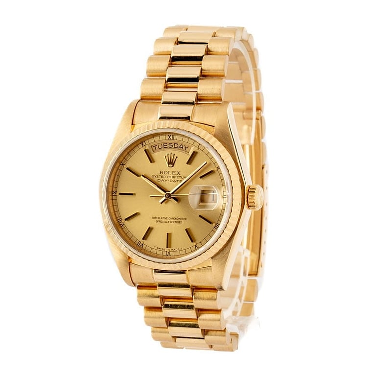 Men's Rolex President 18038 Champagne Dial