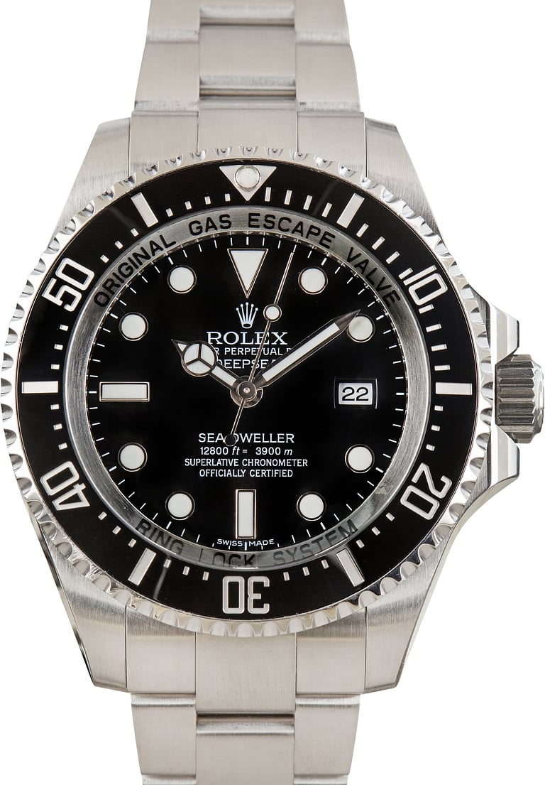 Pre-Owned Rolex Sea-Dweller Deepsea Ref 116660 Black Luminous Dial