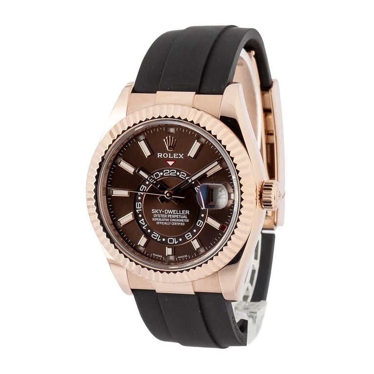 Pre-Owned Rolex Sky-Dweller 326235 Chocolate Chromalight Dial