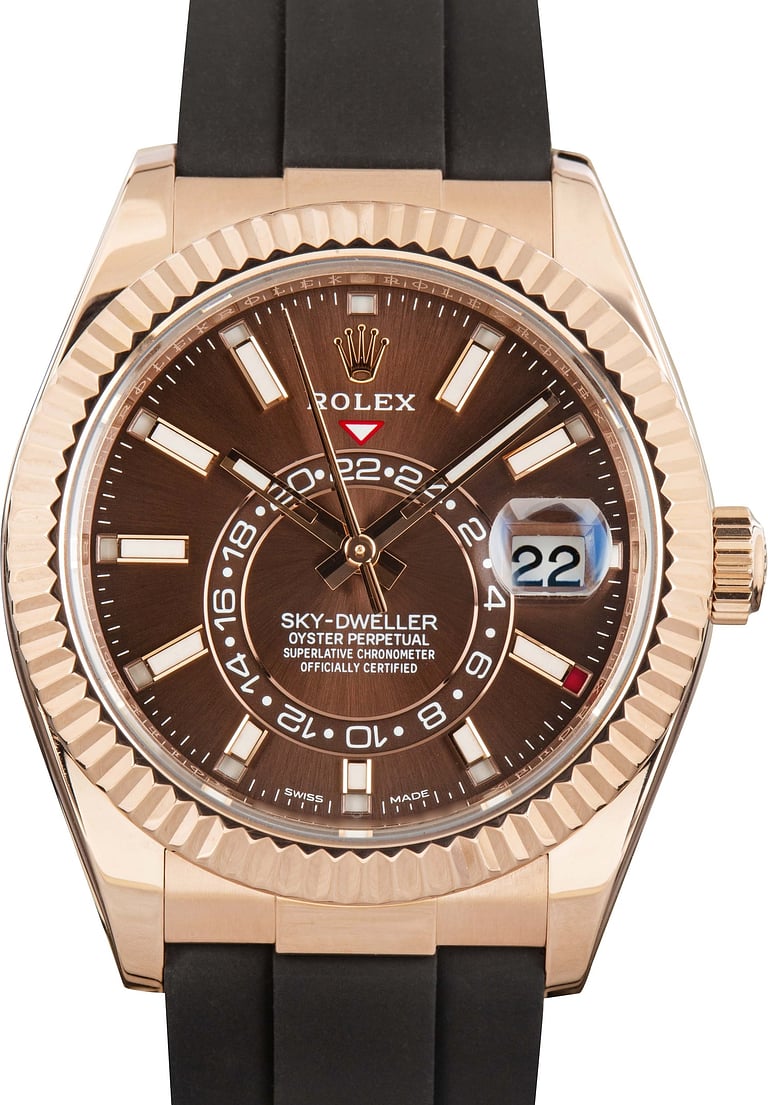 Pre-Owned Rolex Sky-Dweller 326235 Chocolate Chromalight Dial