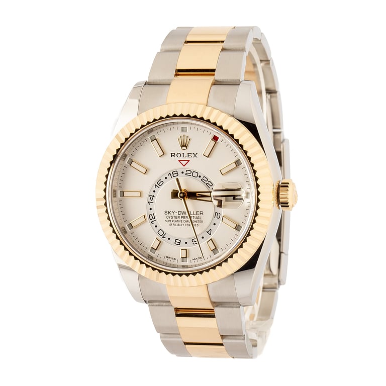 Pre-Owned Rolex Sky-Dweller 326933 White Chromalight Dial