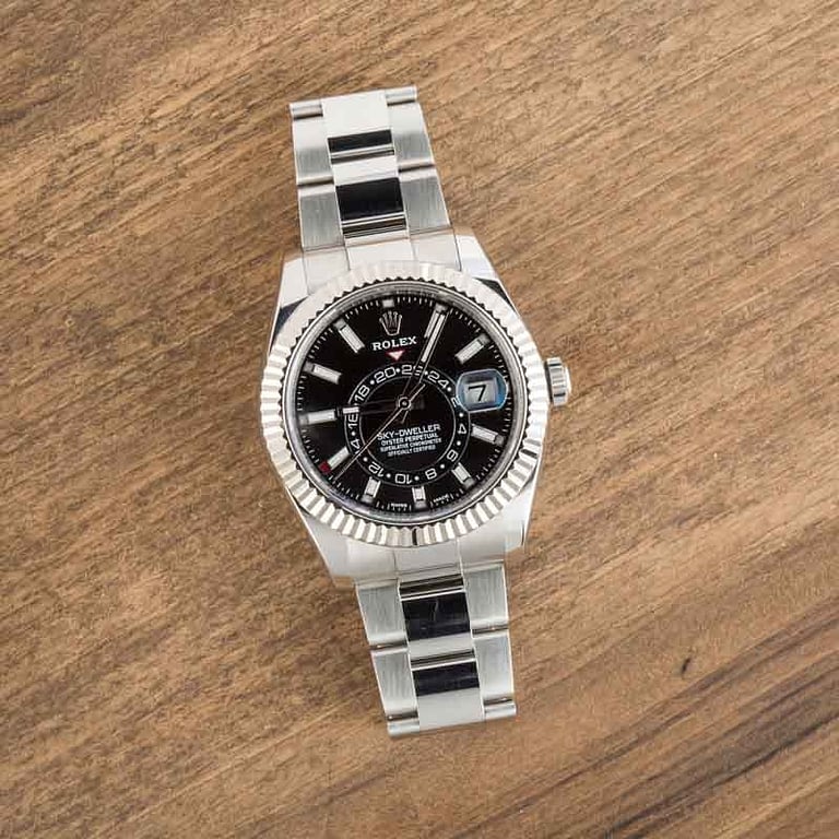 Pre-owned Rolex Sky-Dweller Ref 326934 Black Dial