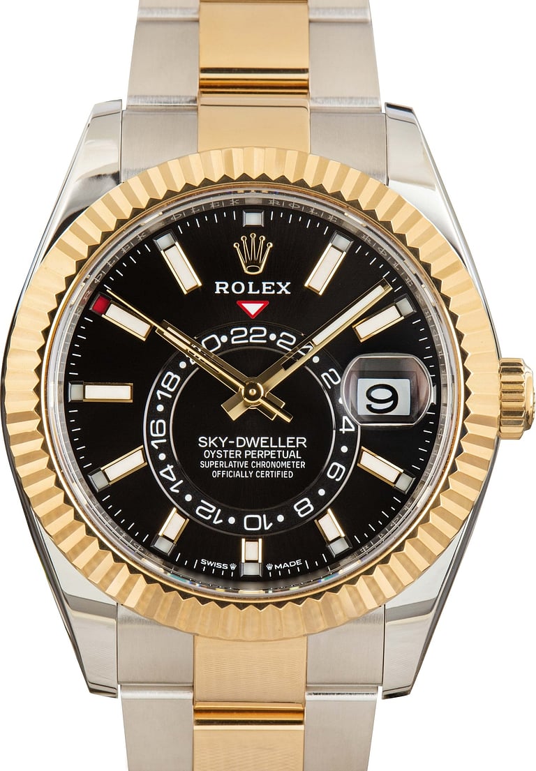 Pre-owned Rolex Sky-Dweller Ref 336933 Black Dial