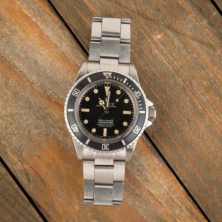Mens Vintage Rolex Submariner 5512 Stainless Steel