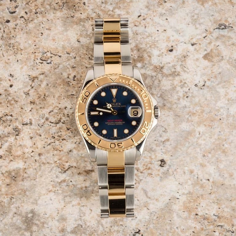 Pre-Owned Rolex Yacht-Master 168623 Blue Dial