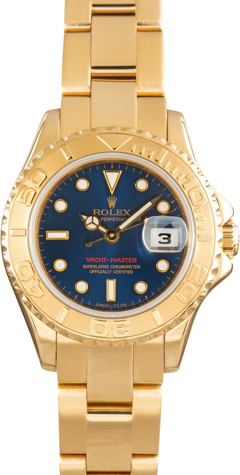 Pre-Owned Rolex Yacht-Master 29 Ref 169628 Blue Dial