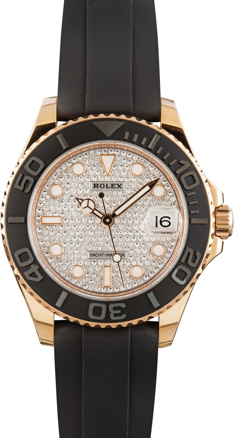 Rolex Yacht-Master 37 Ref 268655 Diamond Paved Dial