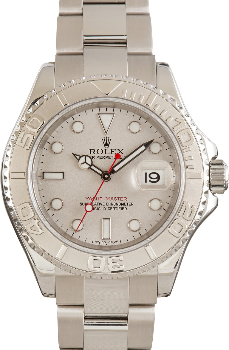 Used Rolex Yacht-Master 40 ref 16622 Platinum Dial