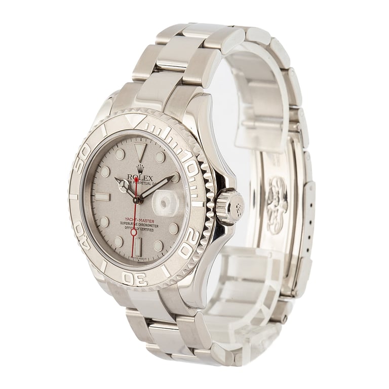Pre-Owned Rolex Yacht-Master 40 Ref 16622 Platinum Dial