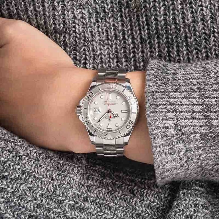 Used Rolex Yacht-Master Ref 16622 Platinum Bezel