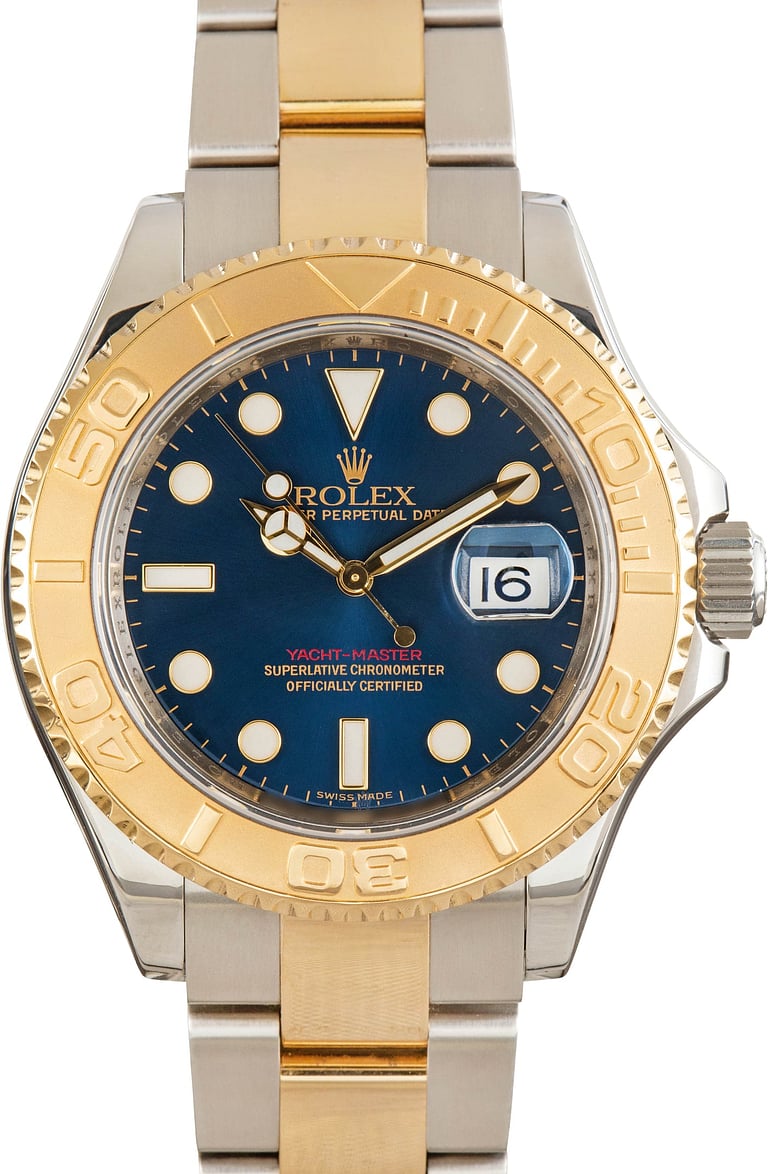 Pre-owned Rolex Yacht-Master 16623 Blue Dial