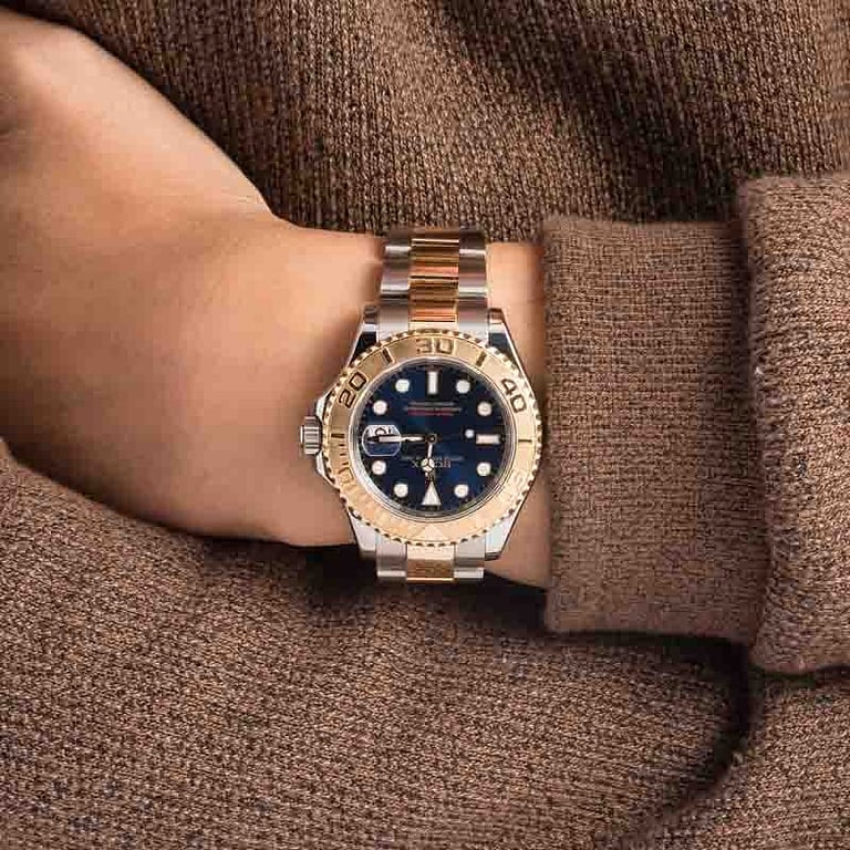 Pre-owned Rolex Yacht-Master 16623 Blue Dial