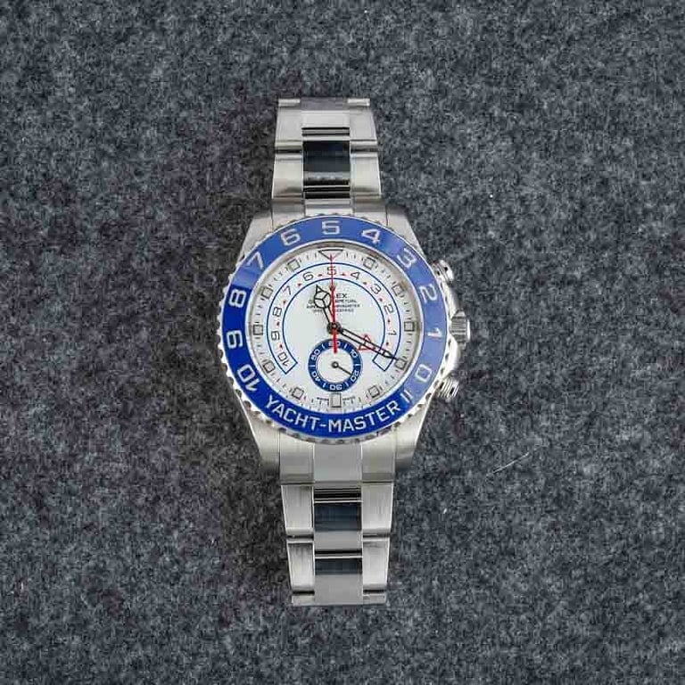 Pre-owned Rolex Yacht-Master II ref 116680 Stainless Steel