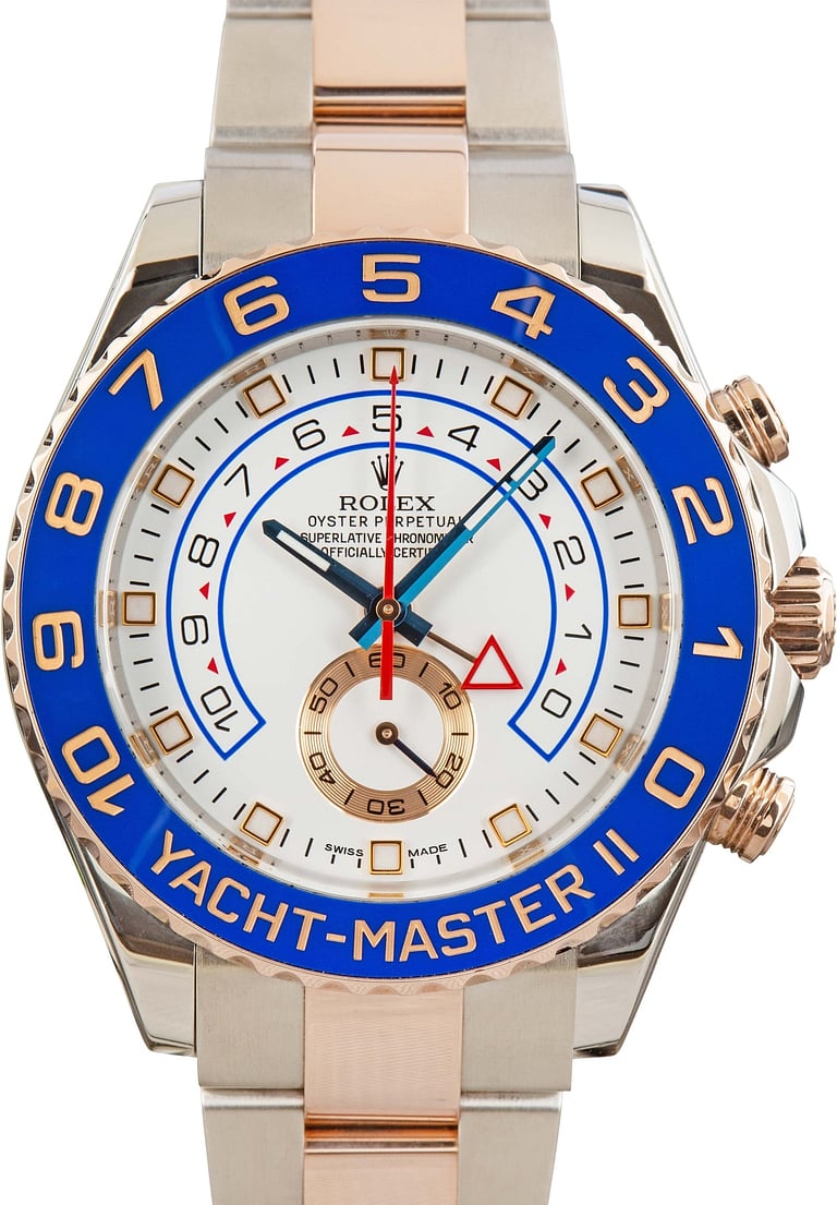 Pre-owned Rolex Yacht-Master II Ref 116681 White Dial