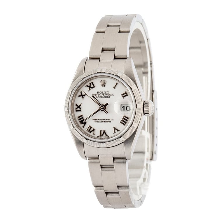 Ladies Rolex Datejust Ref 79190 White Roman Dial