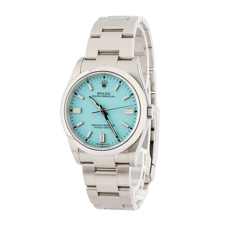 Rolex Oyster Perpetual 126000 Turquoise Blue