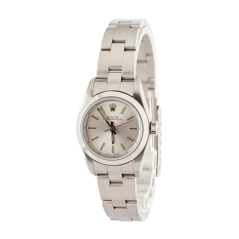 Ladies Rolex Oyster Perpetual Ref 76030 Silver Dial