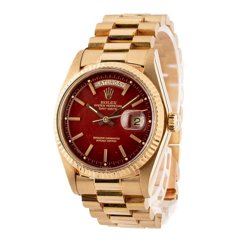 Rolex Day-Date President 1803 Oxblood Stella Dial