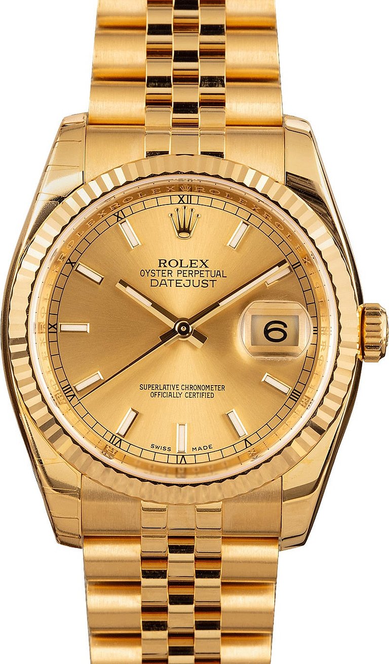 Rolex 18k Gold Datejust 116238