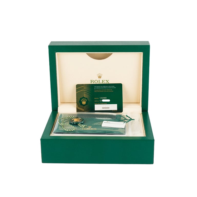 Pre-Owned Stainless Steel Rolex Air-King Ref 126900 Black Dial