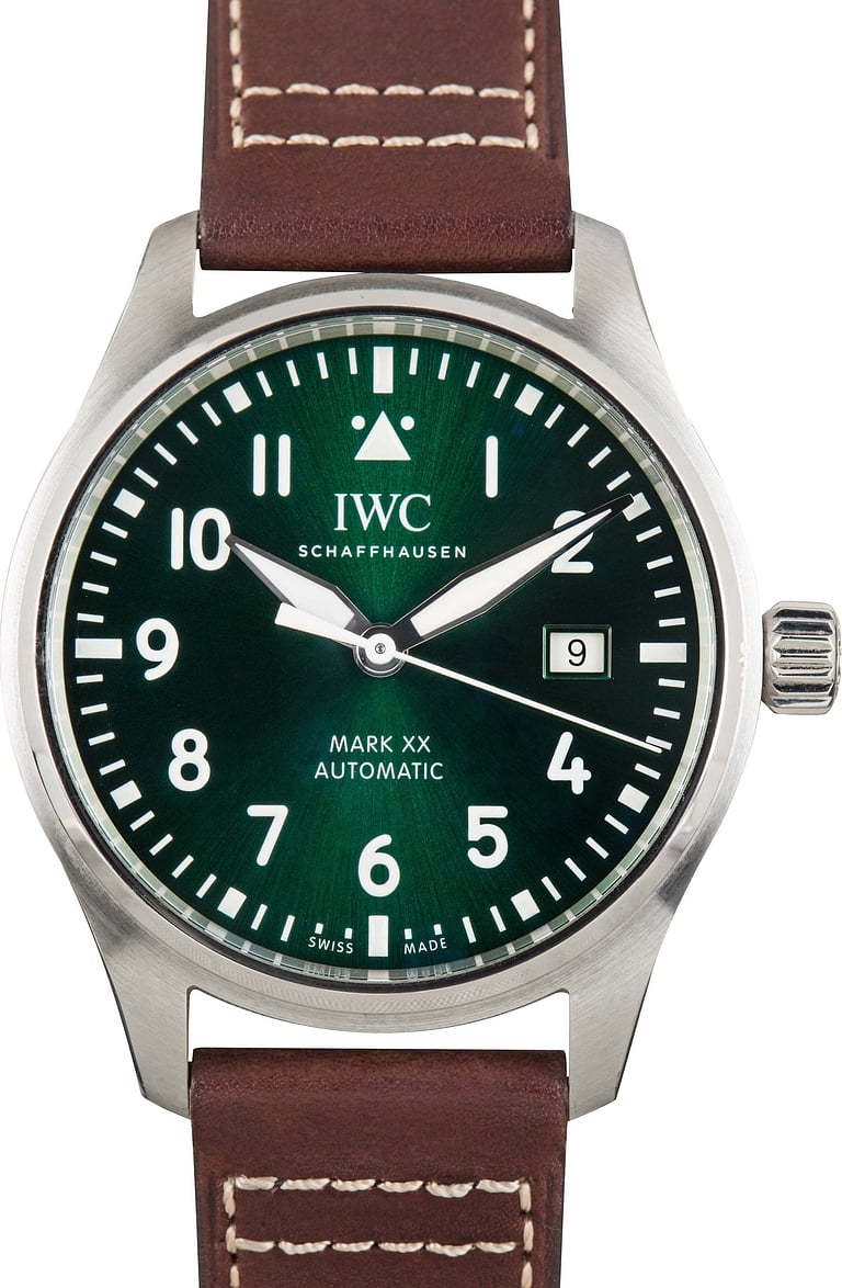 Used IWC Pilot's Watch Mark XX IW328205 Green Dial