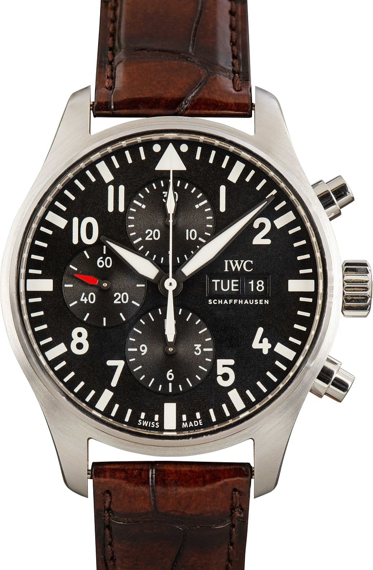 IWC Pilot&rsquo;s Watch Chronograph IW377709 Black Chronograph Dial